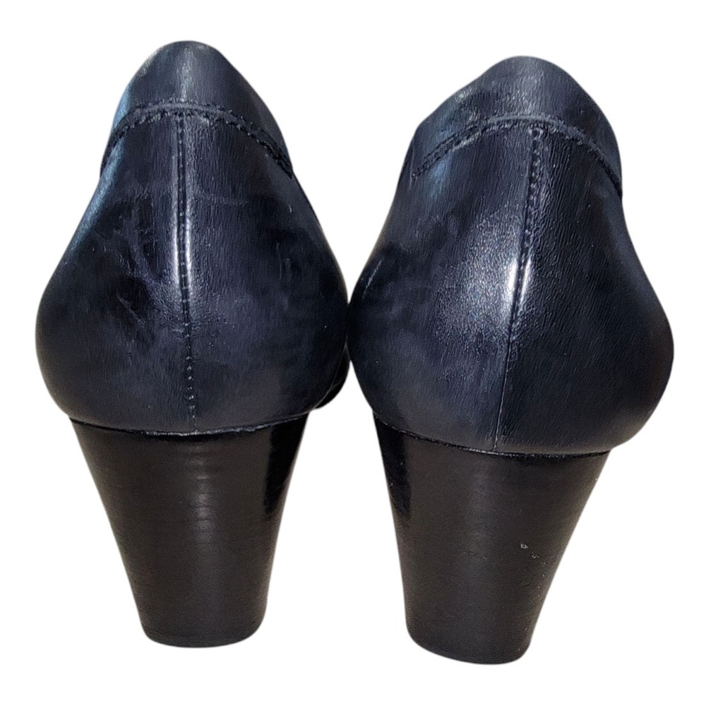 ECCO Hanna Pump Womens Black Leather Slip-On Button Heel Shoes EU 41 /US 10-10.5 - Picture 8 of 11